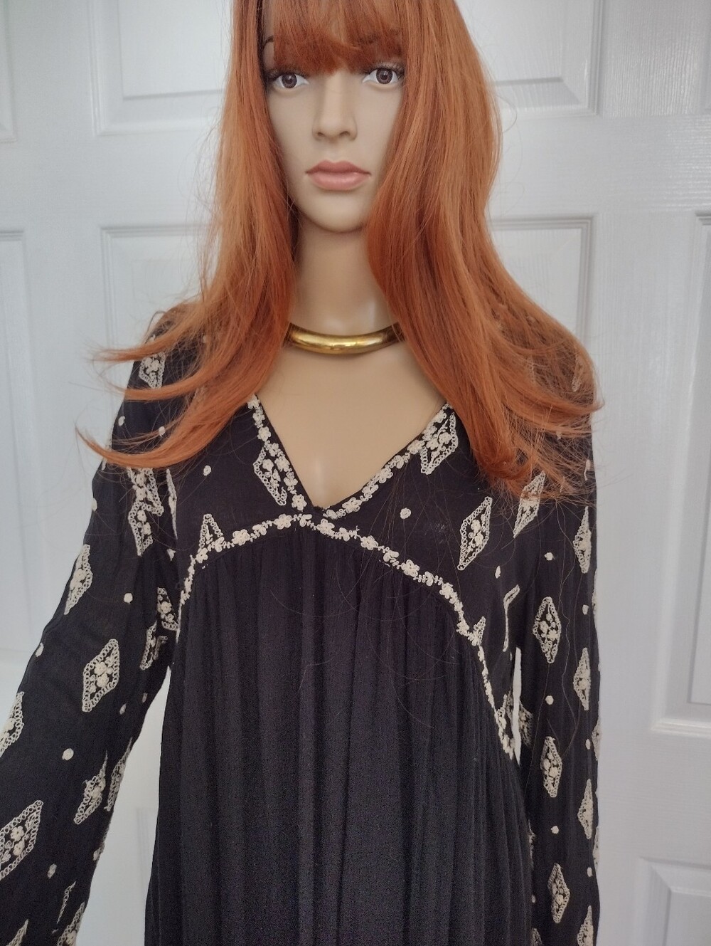 Free People Diamond Embroidered Tunic Dress, L - Picture 12 of 13